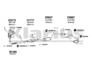 KLARIUS 210195E išmetimo sistema 
 Išmetimo sistema -> Išmetimo sistema, visa