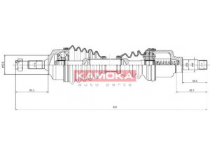 KAMOKA CT1138936 kardaninis velenas 
 Ratų pavara -> Kardaninis velenas
32726E