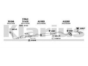 KLARIUS 940376U išmetimo sistema 
 Išmetimo sistema -> Išmetimo sistema, visa