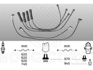 BOUGICORD 6435 uždegimo laido komplektas 
 Kibirkšties / kaitinamasis uždegimas -> Uždegimo laidai/jungtys
1306696, 1332353, 270898, 271796