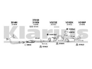 KLARIUS 960168U išmetimo sistema 
 Išmetimo sistema -> Išmetimo sistema, visa