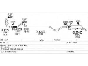 MTS C260640007643 išmetimo sistema 
 Išmetimo sistema -> Išmetimo sistema, visa