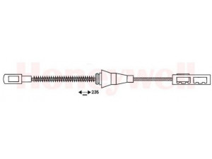 BENDIX 432913B trosas, stovėjimo stabdys 
 Stabdžių sistema -> Valdymo svirtys/trosai
522151, 522152, 522417, 90575127