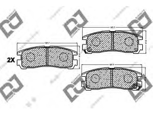 DJ PARTS BP1021 stabdžių trinkelių rinkinys, diskinis stabdys 
 Techninės priežiūros dalys -> Papildomas remontas
MB407659, MB534653, MB699056, MB857335