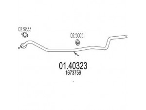 MTS 01.40323 išleidimo kolektorius 
 Išmetimo sistema -> Išmetimo vamzdžiai
1673759