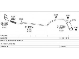 MTS C260037005908 išmetimo sistema 
 Išmetimo sistema -> Išmetimo sistema, visa