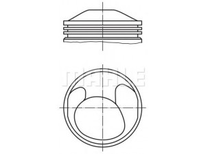 PERFECT CIRCLE 56 09298 0 stūmoklis 
 Variklis -> Cilindrai/stūmokliai
911 103 04 800, 911 103 04 802