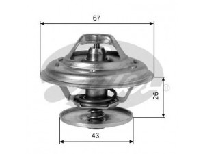 GATES TH01982G1 termostatas, aušinimo skystis 
 Aušinimo sistema -> Termostatas/tarpiklis -> Thermostat
7910247116, 51064020058, 51064020060