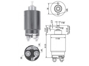 MAGNETI MARELLI 940113050264 solenoidinis jungiklis, starteris