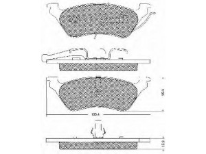 BSF 10696 stabdžių trinkelių rinkinys, diskinis stabdys 
 Techninės priežiūros dalys -> Papildomas remontas
05071948AA, 5071948AA, 5019805AA