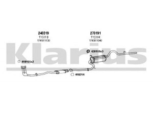 KLARIUS 900130E išmetimo sistema 
 Išmetimo sistema -> Išmetimo sistema, visa
