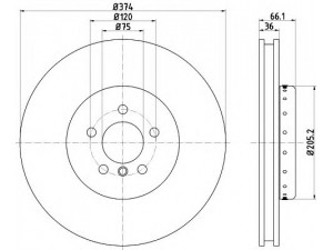 MINTEX MDCB2588R stabdžių diskas 
 Stabdžių sistema -> Diskinis stabdys -> Stabdžių diskas
34116785676