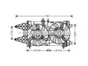 AVA QUALITY COOLING FT7521 ventiliatorius, radiatoriaus 
 Aušinimo sistema -> Oro aušinimas
46742536, 46849149
