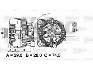 VALEO 437498 kintamosios srovės generatorius 
 Elektros įranga -> Kint. sr. generatorius/dalys -> Kintamosios srovės generatorius
12 31 7 524 972, 12 31 7 525 440