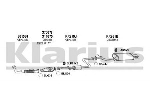 KLARIUS 120271U išmetimo sistema 
 Išmetimo sistema -> Išmetimo sistema, visa