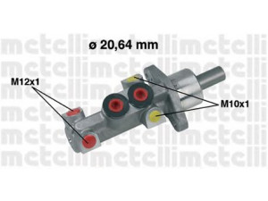 METELLI 05-0388 pagrindinis cilindras, stabdžiai 
 Stabdžių sistema -> Pagrindinis stabdžių cilindras
77 01 205 815, 77 01 205 815