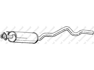 BOSAL 283-321 vidurinis duslintuvas 
 Išmetimo sistema -> Duslintuvas
58 52 717, 58 52 852, 58 52 920