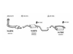 ASSO ART1041 išmetimo sistema 
 Išmetimo sistema -> Išmetimo sistema, visa