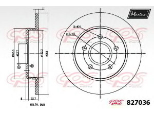 MAXTECH 827036.0000 stabdžių diskas
1223540, 1223543, 1253728, 1320347