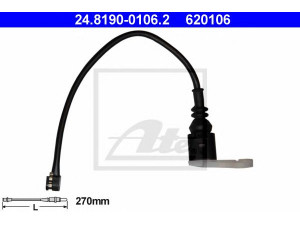 ATE 24.8190-0106.2 įspėjimo kontaktas, stabdžių trinkelių susidėvėjimas 
 Stabdžių sistema -> Susidėvėjimo indikatorius, stabdžių trinkelės
1J0 615 121
