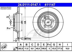 ATE 24.0111-0147.1 stabdžių diskas 
 Dviratė transporto priemonės -> Stabdžių sistema -> Stabdžių diskai / priedai
30769059