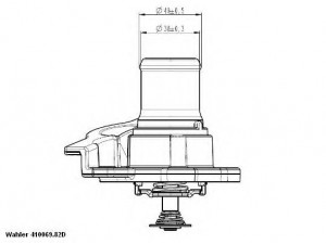 WAHLER 410069.82D termostatas, aušinimo skystis 
 Aušinimo sistema -> Termostatas/tarpiklis -> Thermostat
50 411 0432, 50 411 0436, 50 411 0432
