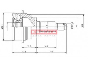 KAMOKA 7016 jungčių komplektas, kardaninis velenas 
 Ratų pavara -> Sujungimai/komplektas