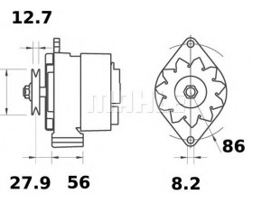 MAHLE ORIGINAL MG 388 kintamosios srovės generatorius
77 00 053 087, 77 00 058 810, 77 00 053 087