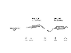 POLMO POLMO30366 išmetimo sistema 
 Išmetimo sistema -> Išmetimo sistema, visa