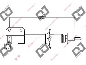 DJ PARTS DS1339GS amortizatorius 
 Pakaba -> Amortizatorius
4851087718, 4851087719, 4851087722