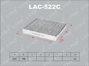 LYNXauto LAC-522C filtras, salono oras 
 Techninės priežiūros dalys -> Techninės priežiūros intervalai
08R79-S04-A00, 08R79-S05-B00, 80290-ST3-E01