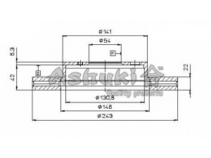 ASHUKI T602-22 stabdžių diskas 
 Dviratė transporto priemonės -> Stabdžių sistema -> Stabdžių diskai / priedai
0 986 478 383/BOSCH, 09.5083.10/BREMBO