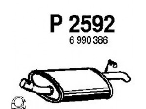 FENNO P2592 galinis duslintuvas 
 Išmetimo sistema -> Duslintuvas
6587738, 6643787, 6990386, 7090353
