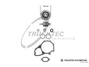 TRUCKTEC AUTOMOTIVE 01.43.235 tarpiklių komplektas, vandens siurblys
422 200 0204, 422 200 0404, 422 200 0504