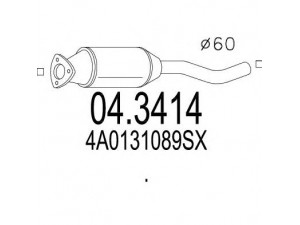 MTS 04.3414 katalizatoriaus keitiklis 
 Išmetimo sistema -> Katalizatoriaus keitiklis
4A0131089SX