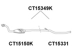 VENEPORTE CT15349K katalizatoriaus keitiklis 
 Išmetimo sistema -> Katalizatoriaus keitiklis
1705P4, 1705P5