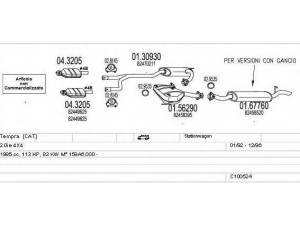 MTS C100524013241 išmetimo sistema 
 Išmetimo sistema -> Išmetimo sistema, visa