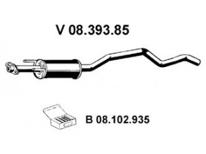EBERSPÄCHER 08.393.85 priekinis duslintuvas 
 Išmetimo sistema -> Duslintuvas
58 52 920, 8 52 910