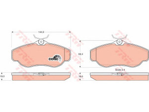 TRW GDB1156 stabdžių trinkelių rinkinys, diskinis stabdys 
 Techninės priežiūros dalys -> Papildomas remontas
SFP000210, SFP100460, SFP100480