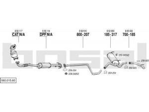 BOSAL 060.015.60 išmetimo sistema 
 Išmetimo sistema -> Išmetimo sistema, visa