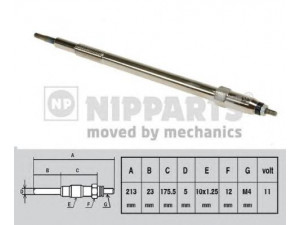 NIPPARTS J5711027 kaitinimo žvakė 
 Kibirkšties / kaitinamasis uždegimas -> Kaitinimo kaištis
11065-00QAD, 11065-2W202, 11065-2W211