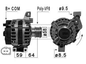 MESSMER 210875 kintamosios srovės generatorius 
 Elektros įranga -> Kint. sr. generatorius/dalys -> Kintamosios srovės generatorius
1748794, 1799802, BG9T-10300-AA