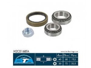 BTA H2C016BTA rato guolio komplektas 
 Ašies montavimas/vairavimo mechanizmas/ratai -> Rato stebulė/montavimas -> Rato guolis
3350.25, 7171454, 3350.25