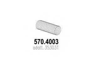 ASSO 570.4003 lanksti žarna, išmetimo sistema 
 Išmetimo sistema -> Išmetimo vamzdžiai
353031