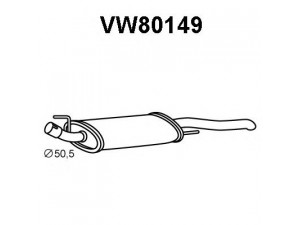 VENEPORTE VW80149 galinis duslintuvas 
 Išmetimo sistema -> Duslintuvas
1H0253609M, 1H5253609A, 1H5253609M