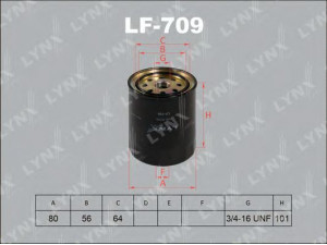 LYNXauto LF-709 kuro filtras 
 Techninės priežiūros dalys -> Papildomas remontas
13240023, 5-13200-235-0, 5-13240-009-0