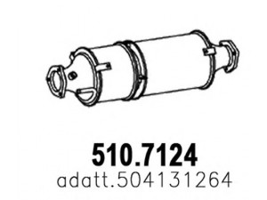 ASSO 510.7124 galinis duslintuvas 
 Išmetimo sistema -> Duslintuvas
504290373
