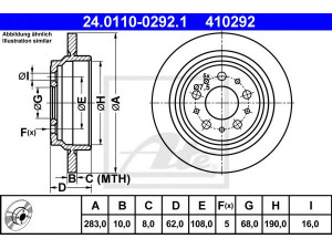 ATE 24.0110-0292.1 stabdžių diskas 
 Dviratė transporto priemonės -> Stabdžių sistema -> Stabdžių diskai / priedai
272248
