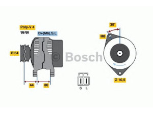 BOSCH 0 986 042 941 kintamosios srovės generatorius 
 Elektros įranga -> Kint. sr. generatorius/dalys -> Kintamosios srovės generatorius
23100 0C000, 23100 0C001, LR 180-735