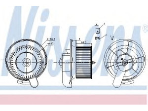 NISSENS 87145 vidaus pūtiklis 
 Šildymas / vėdinimas -> Orpūtė/dalys
0028302408, 0028304008, A0028302408